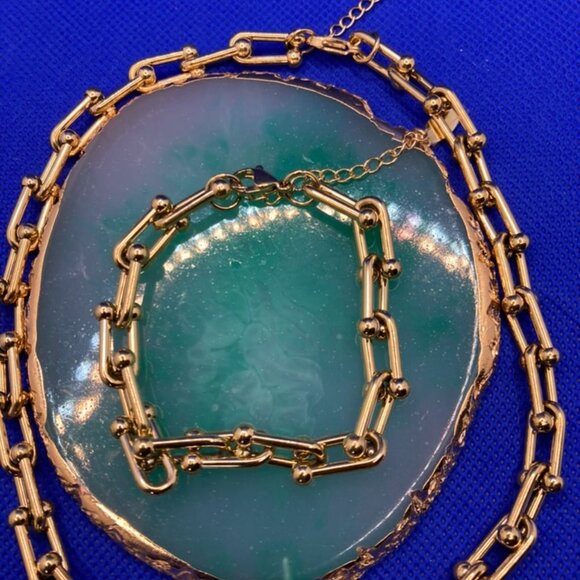 Paperclip Necklace -Bracelet Set - Picture 8 of 10